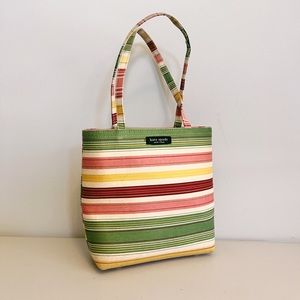 Vintage KATE SPADE colorful striped mini tote bag